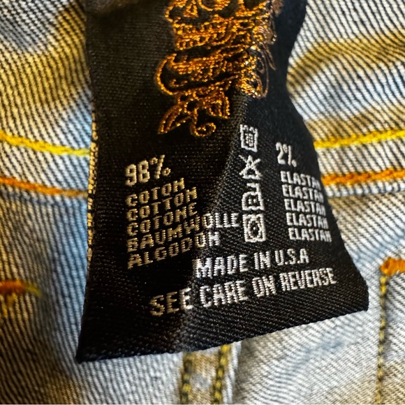 Ed Hardy low rise, bootcut, skull embroidered women's Jeans - Picture 5 of 8